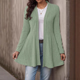Women's Striped Brushed Cardigan – Soft, Comfortable, and Casual, Perfect for Everyday Wear