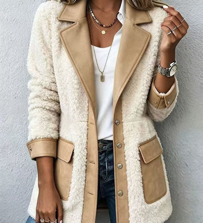 Women's denim patchwork cardigan - Warm and original