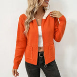 Women's zip cardigan with hood - Soft and sporty