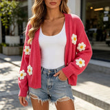 Wide Women's Knitted Cardigan - Soft and Colourful