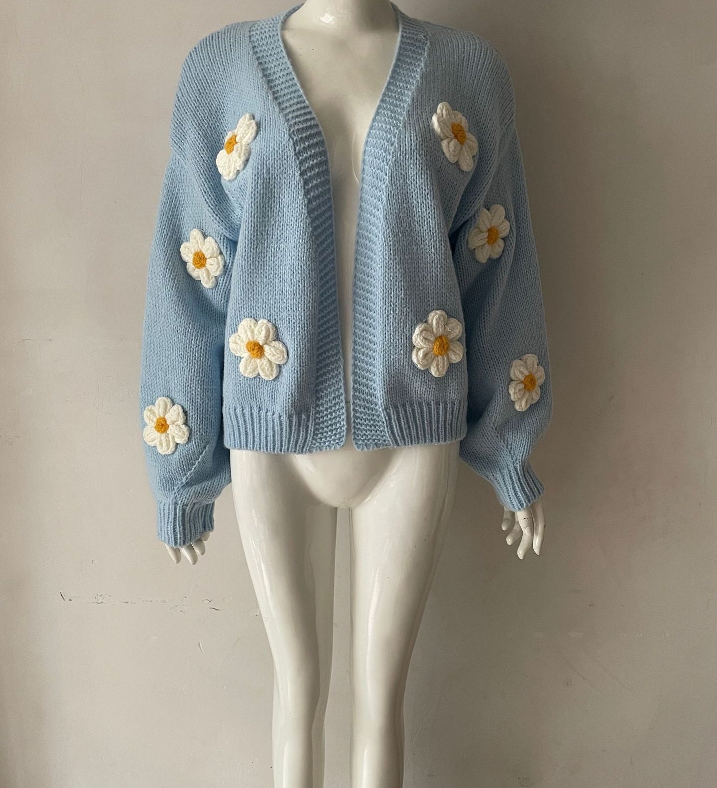 Wide Women's Knitted Cardigan - Soft and Colourful