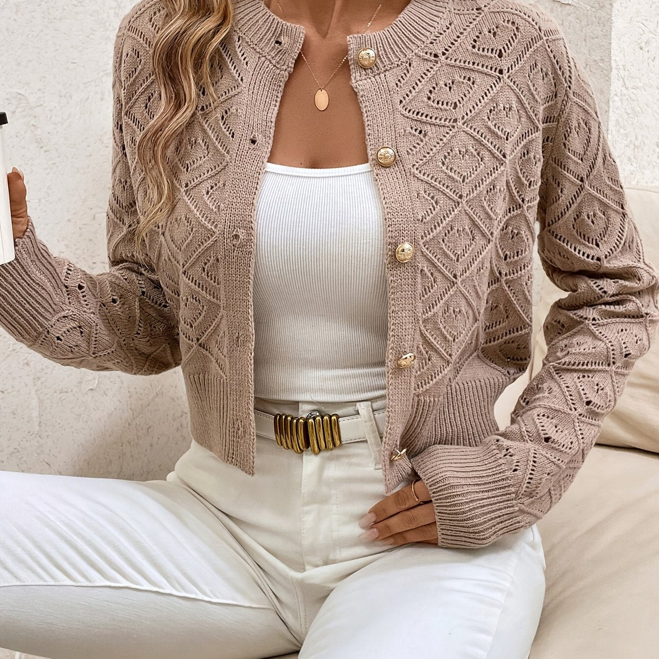 Lace Cardigan for Women with Buttons - Elegant and Lightweight