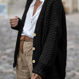 Elegant Thick Oversized Ribbed Cardigan for Women