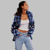 Long Geometric Women's Cardigan - Bold and Colourful