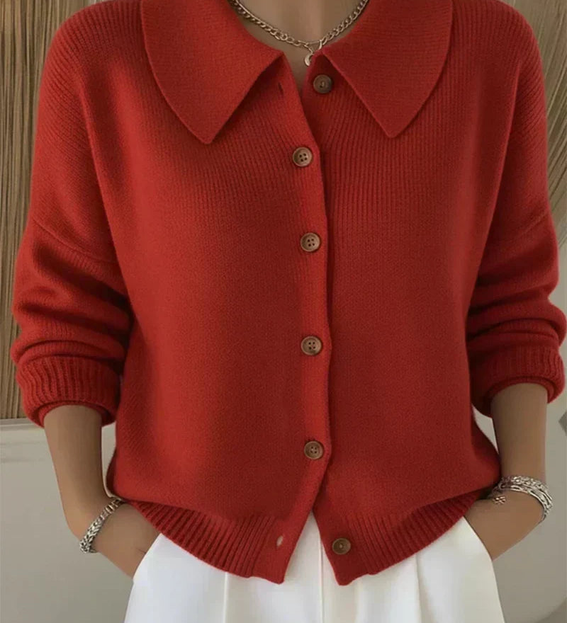 Velia | Shirt Collar Cardigan