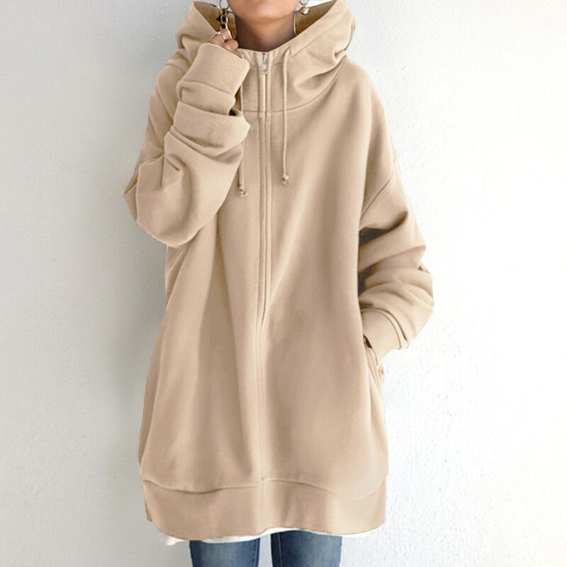 Warm oversized women's hoodie