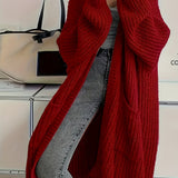 Women's Oversized Open Cardigan – Long and Comfortable Knitwear