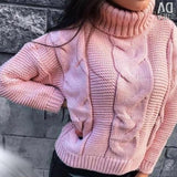 Women's cable-knit turtleneck jumper - Relaxed and warm