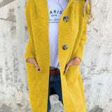 Elegant long knitted cardigan