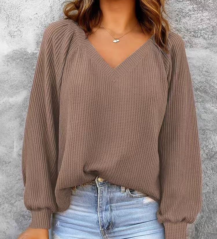 Women's loose-knit sweater - Casual and comfortable