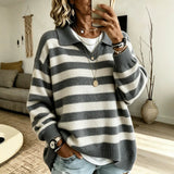 Women's colour-block sailor sweater - Soft and structured