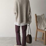 Oversized women's knit sweater - Soft and comfortable