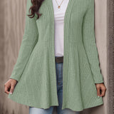 Women's Striped Brushed Cardigan – Soft, Comfortable, and Casual, Perfect for Everyday Wear