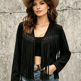 Long women’s cardigan with rivet details – Stylish and comfortable