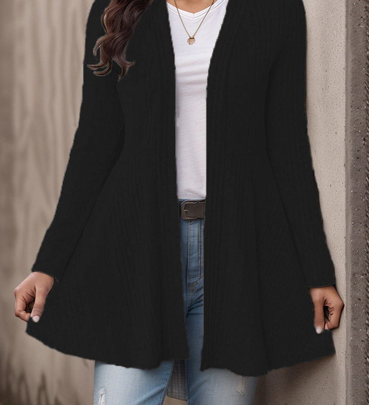 Women's Striped Brushed Cardigan – Soft, Comfortable, and Casual, Perfect for Everyday Wear