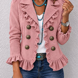 Women's button-front long-sleeve cardigan - Soft and colourful