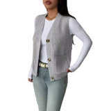 Button-up women's sweater - Loose-fitting and comfortable