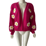 Wide Women's Knitted Cardigan - Soft and Colourful