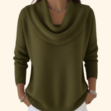 Iole | Sweater with Draped Collar