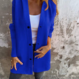 Casual Women's Hooded Button Cardigan - Comfort and Style