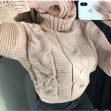 Women's cable-knit turtleneck jumper - Relaxed and warm