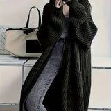 Oversized Open Women's Cardigan – Long Cozy Knit