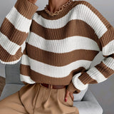 Casual women's striped sweater - Soft and easy