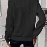 Knitted Zip-Up Sweater for Women