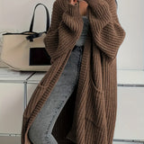 Oversized Open Women's Cardigan – Long Cozy Knit