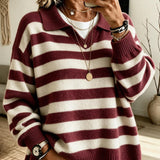 Women's colour-block sailor sweater - Soft and structured