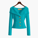 Short and Stylish Women's Ribbed Gilet - Comfortable Knitted Cardigan with Buttons