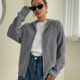 Women's Knit Zip-Up Hoodie