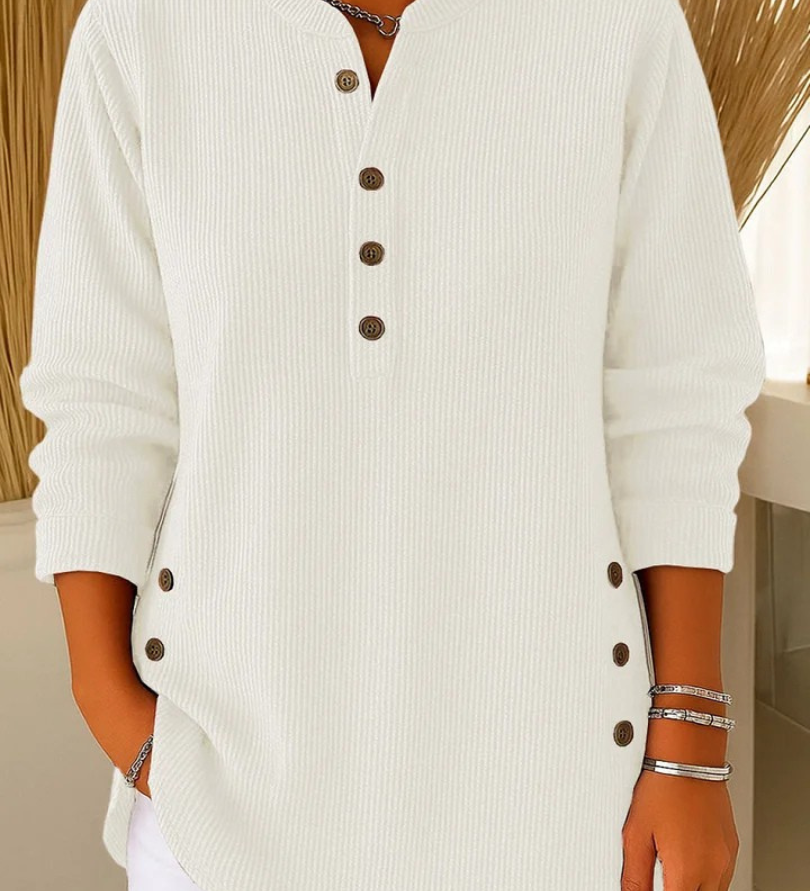 Nives | Henley Tunic with Buttons