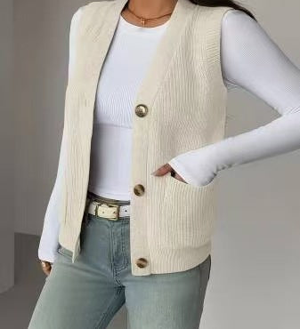 Button-up women's sweater - Loose-fitting and comfortable