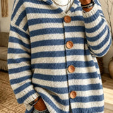 Striped knit women's sweater – Casual and modern
