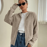 Women's Knit Zip-Up Hoodie