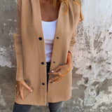 Casual Women's Hooded Button Cardigan - Comfort and Style