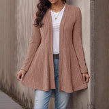 Women's Striped Brushed Cardigan – Soft, Comfortable, and Casual, Perfect for Everyday Wear