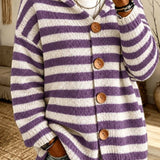 Striped knit women's sweater – Casual and modern