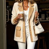 Women's denim patchwork cardigan - Warm and original