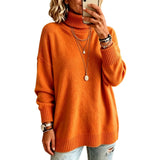 Loose-fitting women's turtleneck jumper - Warm and easy to wear