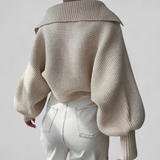 Women's loose-fit V-neck sweater - Soft and easy to wear