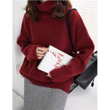 Loose and Cozy Turtleneck Sweater for Women – Autumn Winter Outerwear