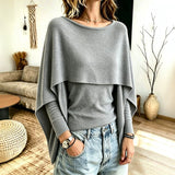 Women's Imitation Shawl Two-Piece Knit Sweater – A Chic, Layered, and Cozy Style