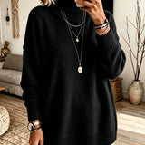 Loose-fitting women's turtleneck jumper - Warm and easy to wear
