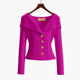 Short and Stylish Women's Ribbed Gilet - Comfortable Knitted Cardigan with Buttons