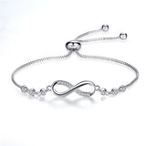 Chic adjustable rose gold infinity bracelet