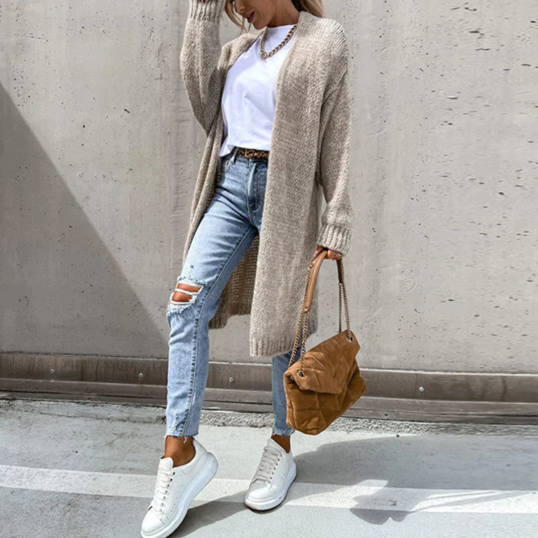 Women's Oversized Long Cardigan - Wide and Comfortable Knit