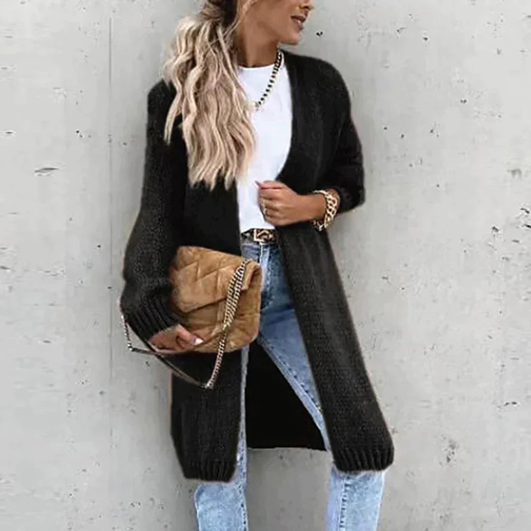 Women's Oversized Long Cardigan - Wide and Comfortable Knit