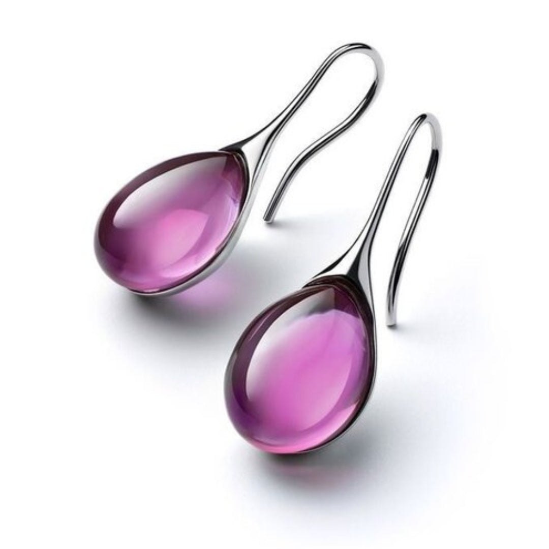 Chic drop earrings with crystals